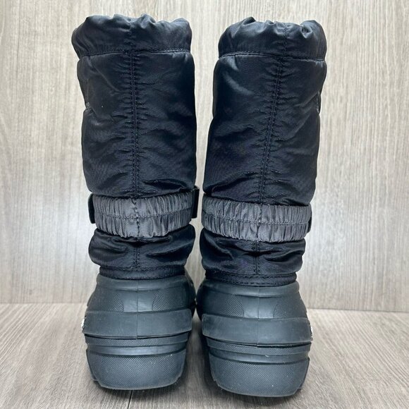 SOREL Snow Boots Youth Sz 4 Flurry Waterproof Insulated Winter Black 1638081016 - Picture 4 of 12